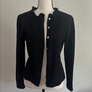 Carole Little Black Women's 100% merino wool cardigan medium